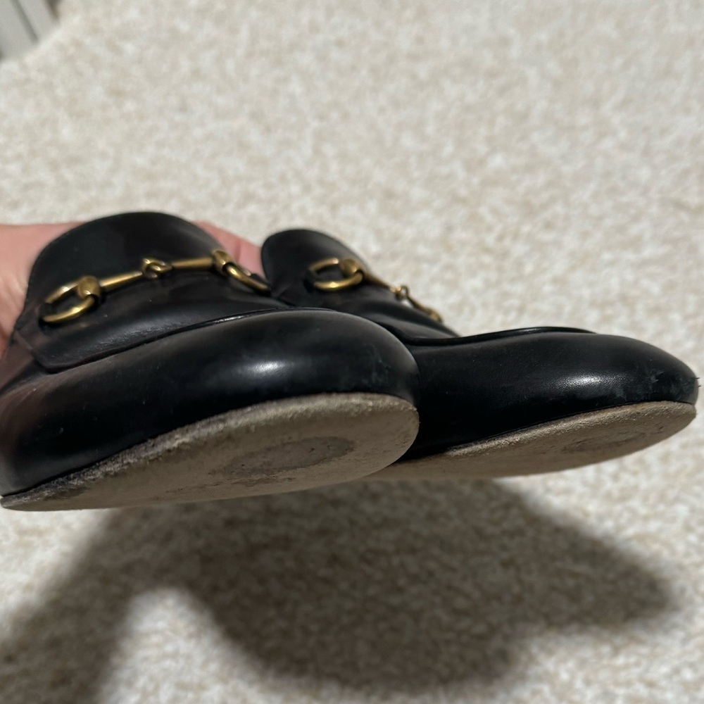 AUTHENTIC Gucci WOMEN'S PRINCETOWN LEATHER SLIPPER mule slide loafers size 40 - Picture 5 of 9